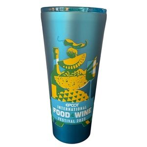 2023 Disney Parks EPCOT International Food Wine Festival Blue Corkcicle Tumbler